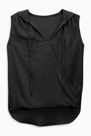 Sleeveless Hooded Top